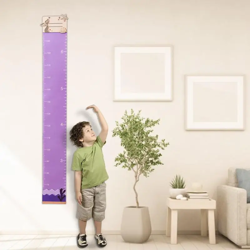 Child Measurement Growth Chart Cartoon Wall Height Ruler Cute Height Chart Funny Growth Measurement For Children's Room Bedroom