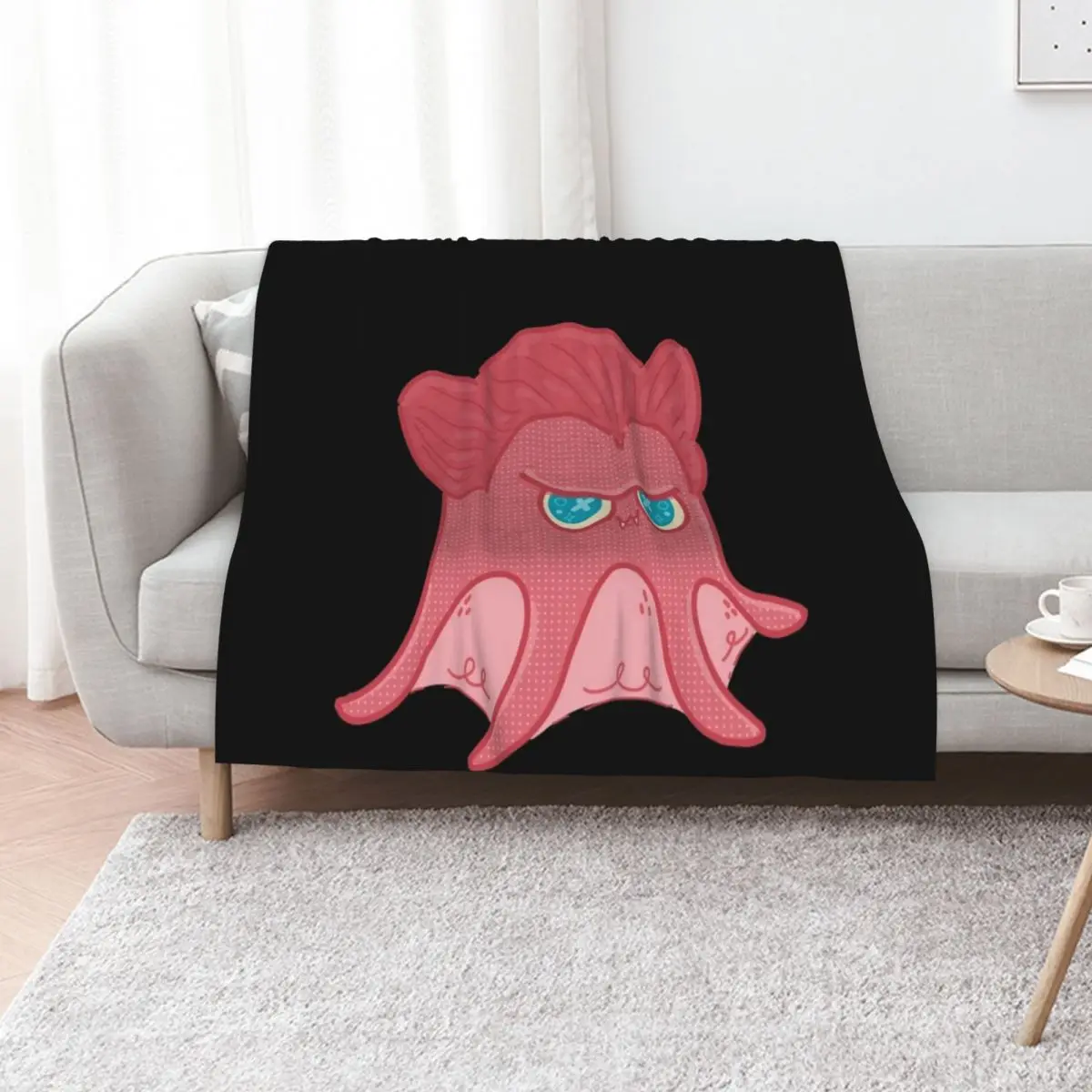Vampire Squid Throw Blanket Shaggy Furry Soft Blanket for Bedroom Living Room