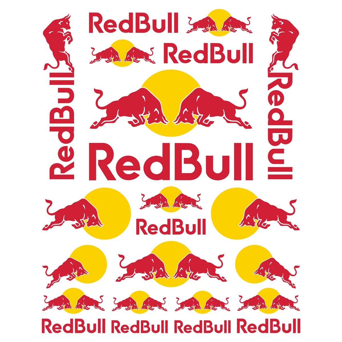 Мотоциклетные наклейки Red Bull с логотипом на шлем и бак