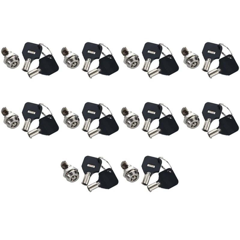 B03C-10 ชิ้น 12 มิลลิเมตรเกลียวกุญแจล็อค Cam เลี้ยวควอเตอร์สําหรับตู้เก็บของกล่องลิ้นชัก