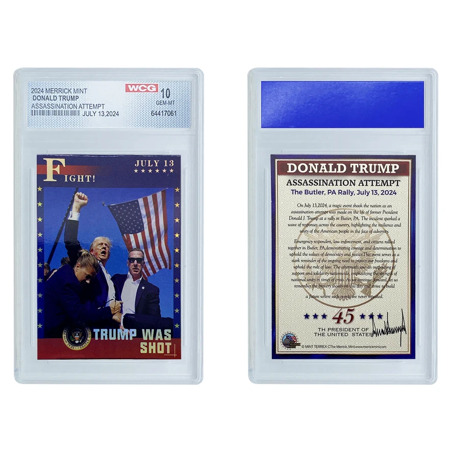 

1pcs Trump 2024 Custom trading card Exquisite card fight make america great never surrender