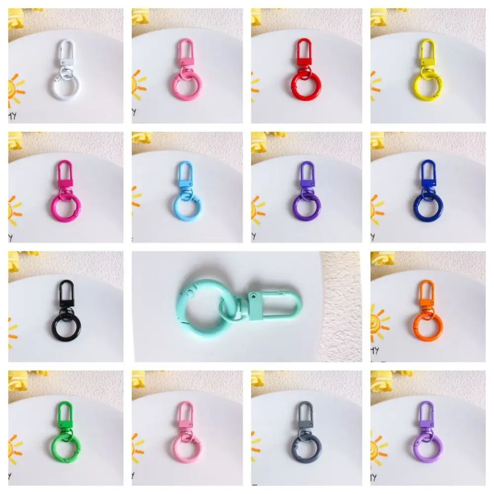 Candy Color Spring Clasp for Keyring Snap Lobster Clasp Hooks DIY Jewelry Buckle Connector Carabiner Keychain Clips