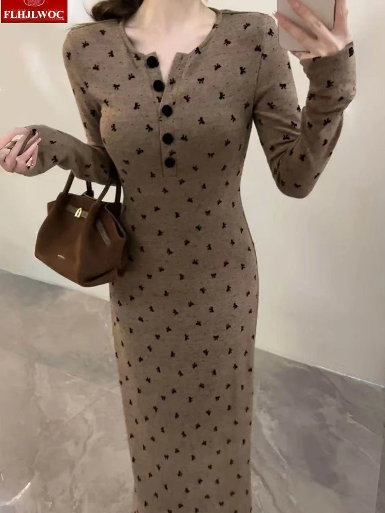 Taste T-Shirt Kleider Neue Mode 2026 Frühling Langarm Casual Chic Koreanischen Stil Französisch Design Bodycon Verband Kleid Vestidos