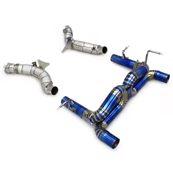 Yooking Full Exhaust System For Ferrari F8 Spider/Tributo V8 3.9T 2019+ Titanium Race X Pipe Catback Exhaust Straight Downpipe
