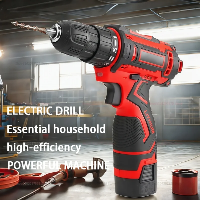 16.8V Cordless Drill Electric Screwdriver Mini Wireless Power Driver DC Lithium-Ion Battery 3/8-Inch