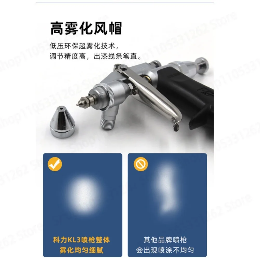 KL3 Pneumatic Mini Spray Gun 0.5mm Nozzle for Leather Toy Fishing Rod Repair