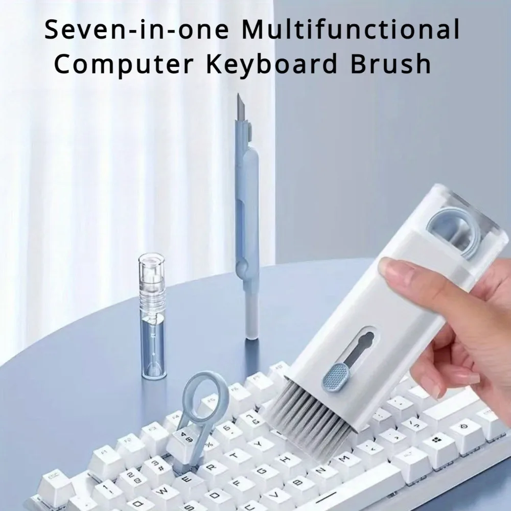 7 in 1 Computer Keyboard Cleaner Brush Kit Earphone Cleaning Pen For Headset Keyboard Cleaning Tools Cleaner Keycap Puller Kit