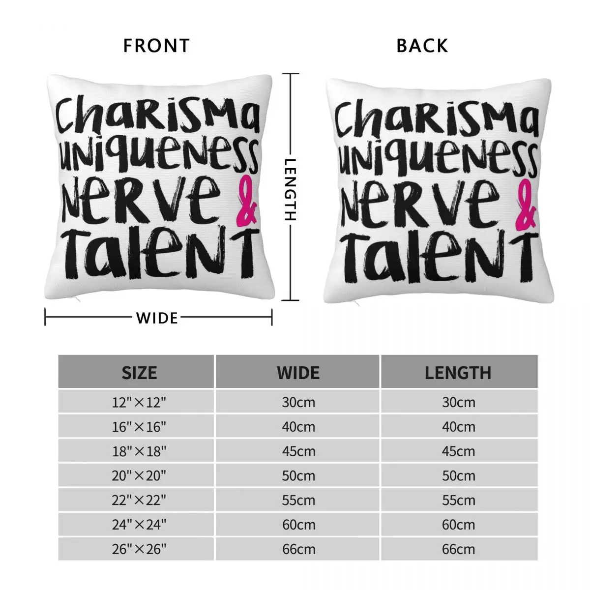 Charisma Uniqueness Nerve Talent Pillowcase Polyester Linen Velvet Pattern Zip Decorative Throw Pillow Case Sofa Cushion Case