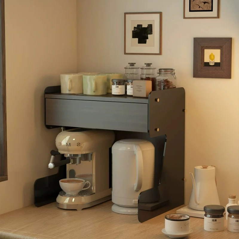 

Coffee Machine Storage Rack, Drawer Style Bean Shelf, Open Compartment Organizer, Heavy Duty Eco Friendly Coffee Powder Stand