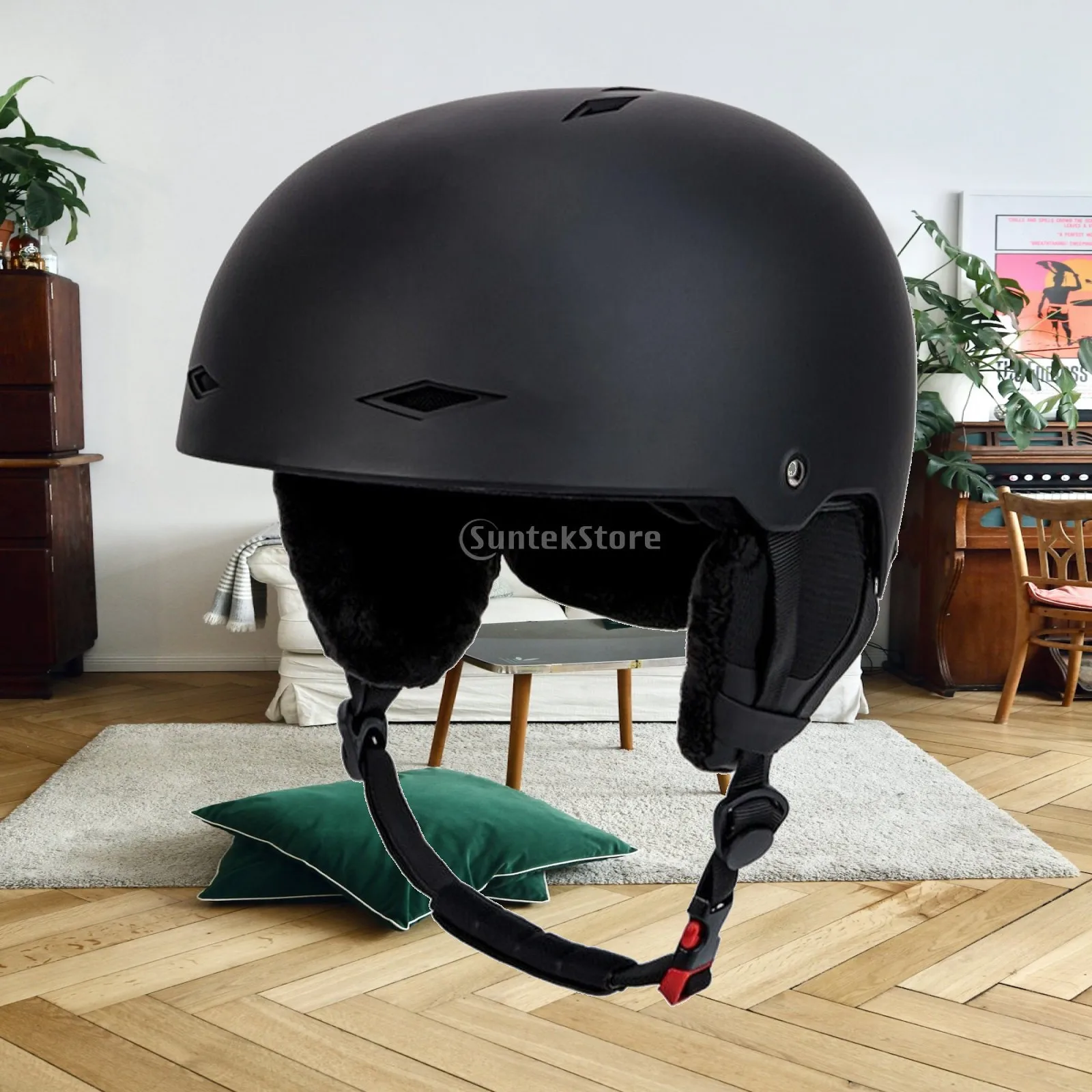 Winter Ski Helmet Snow Sports Cap ABS Shell with Ear Covers for Snowboard Skating Protective Equipment