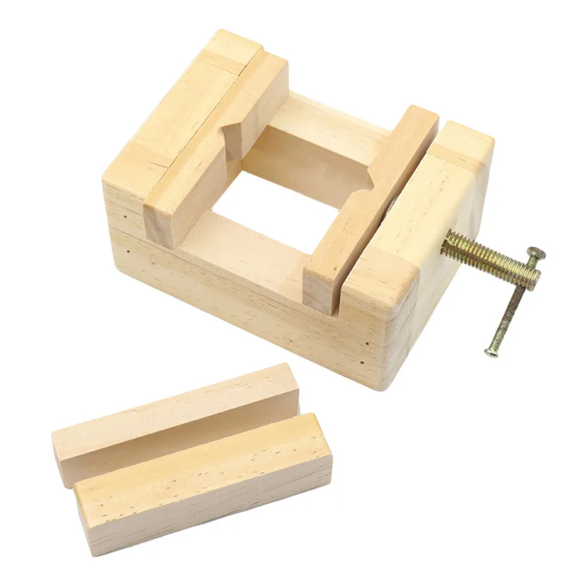 Wooden Flat Engraving Seal Stone Vise Woodworking Carving Engraving Fixing Tools Mini Clamp-on Bench Vise Flat Tongs