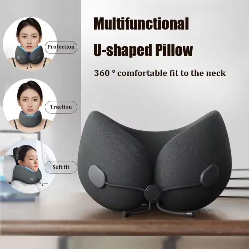 

Neck Pillows In Memory Foam U Shape Soft Travel Pillow Slow Bounce Car Pillow For Airplane To Sleep Cervical Health Supply