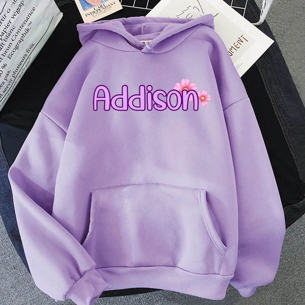 

Addison Rae Graphic Printing Hoodies Long-sleeved Harajuku Sweatshirts With Hooded Vintage Clothing Ropa Mujer Casual Pullovers