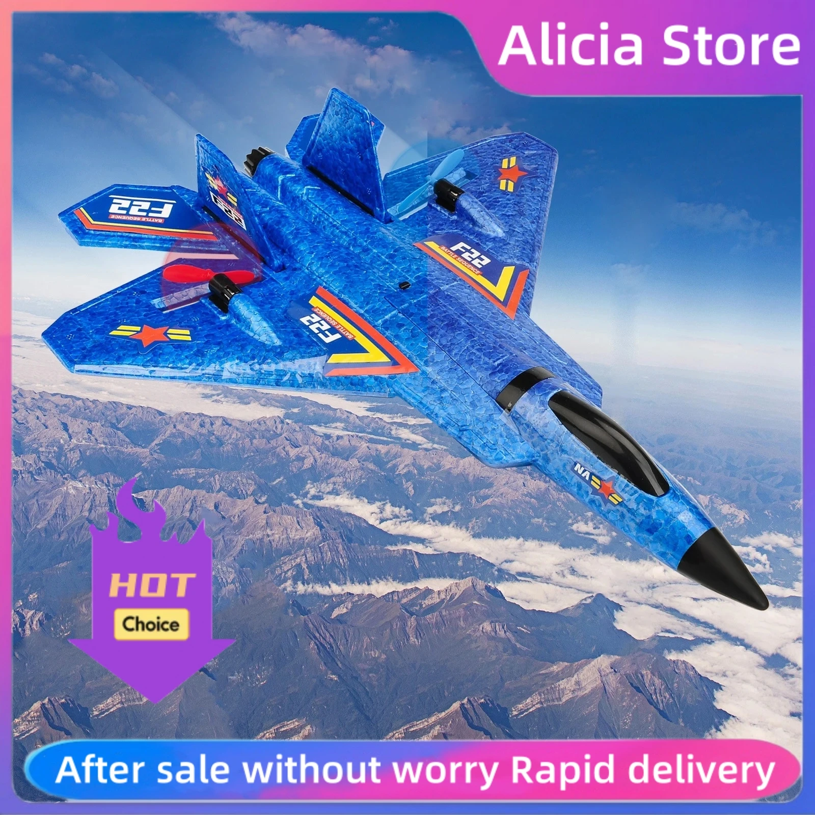 

New RC Plane F22 Raptor 2.4G 2CH Remote Control Aircraft EPP Foam RC Glider Fighter Toys for Children Gifts Holiday Gifts