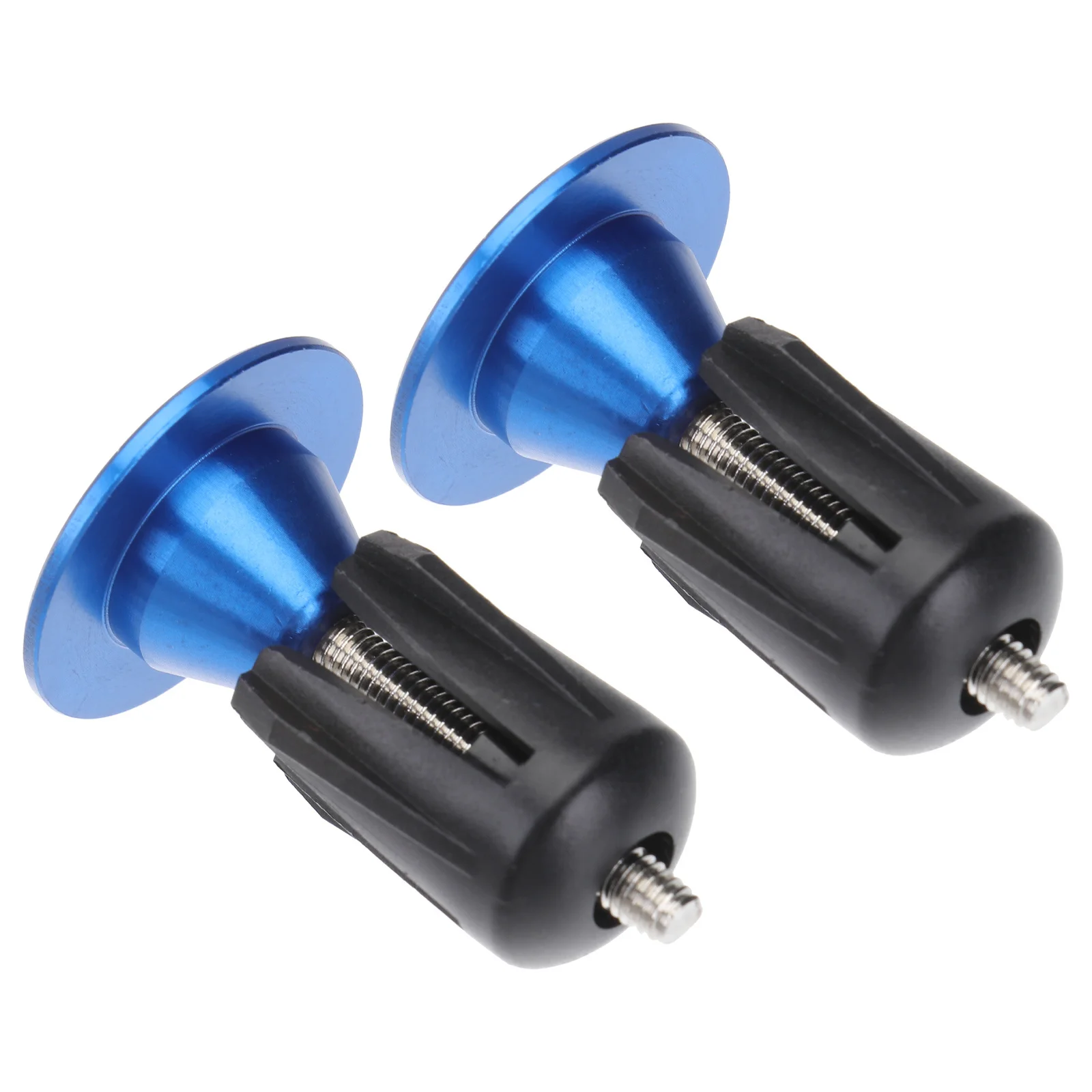 قبعات نهاية مقود الدراجة من سبائك الألومنيوم، مقابس نهاية للطرق الجبلية، دراجات ثابتة قابلة للطي، حلقة فضية زرقاء لركوب الدراجات