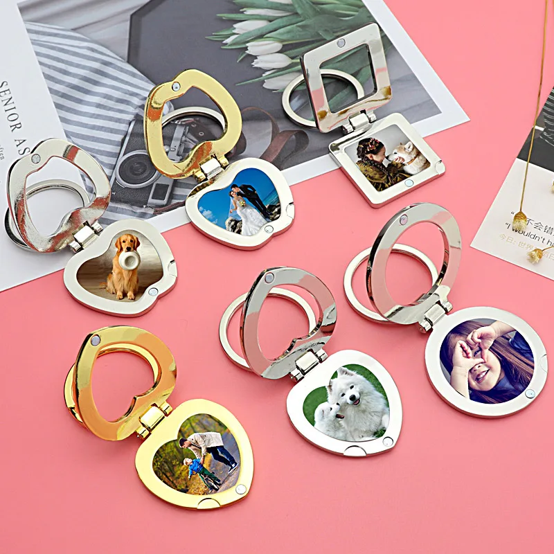 

Cartoon Creative Flip with Foldable Metal Frame Keychain Photo Exchange and Printing Commemorative Photography Gifts Non Fading