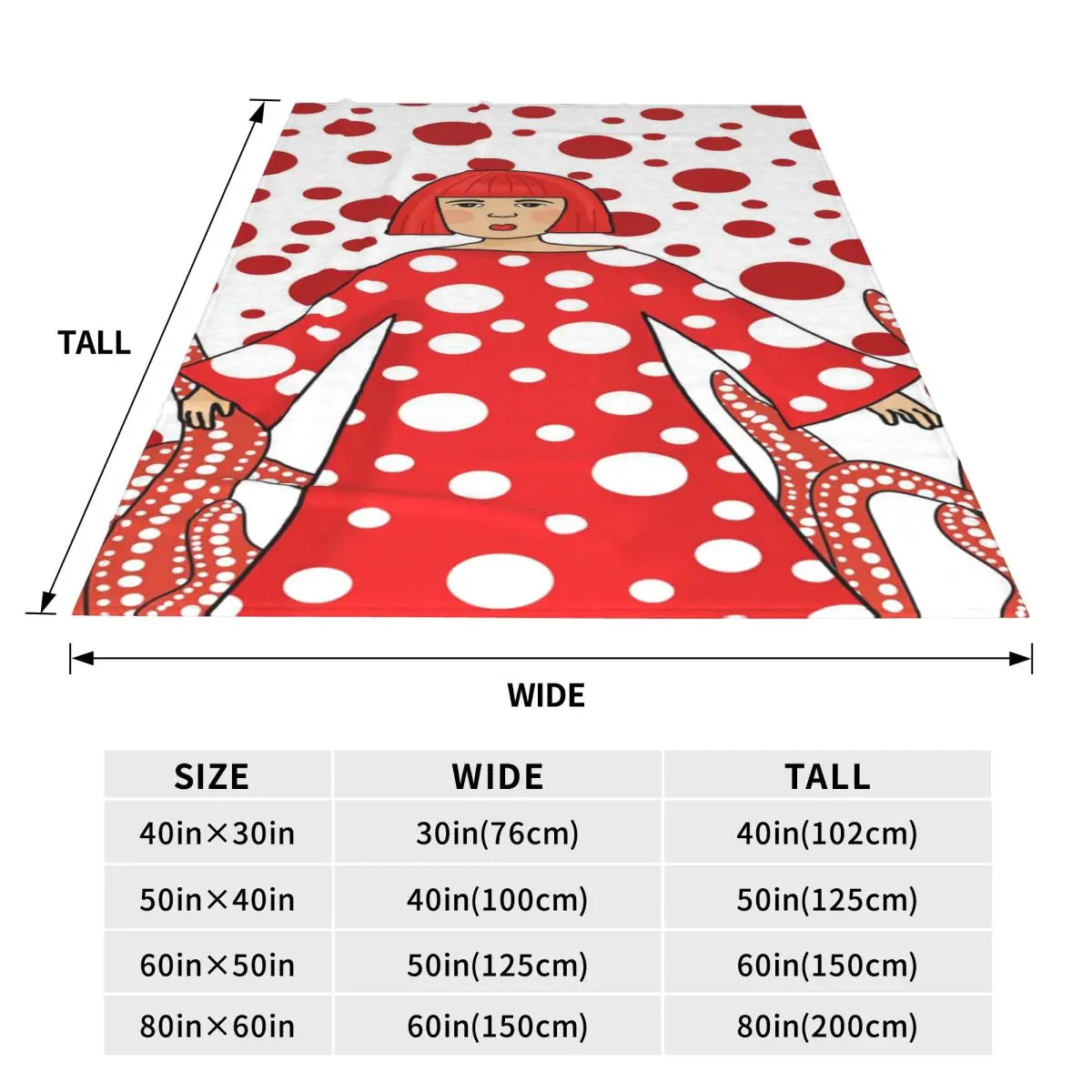 Yayoi Kusama Abstract Painting Blanket Fleece Sofa Throw Blanket Breathable for Couch Bedding Travel Throws Bedspread Quilt