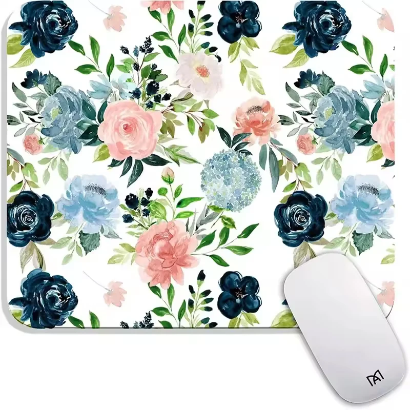 Small Leather XXS Mouse Pad Computer Hot Sell Cushion Anime lovely Gamer Natural Rubber Art Flower Office Decoration Carpet Mat