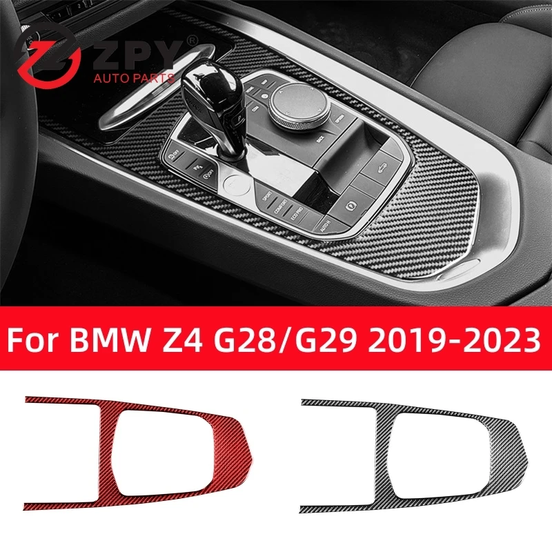 

For BMW Z4 Series G28 G29 2019-2023 Carbon Fiber Accessories Interior Car Central Control Gear Shift Panel Frame Trim Cover