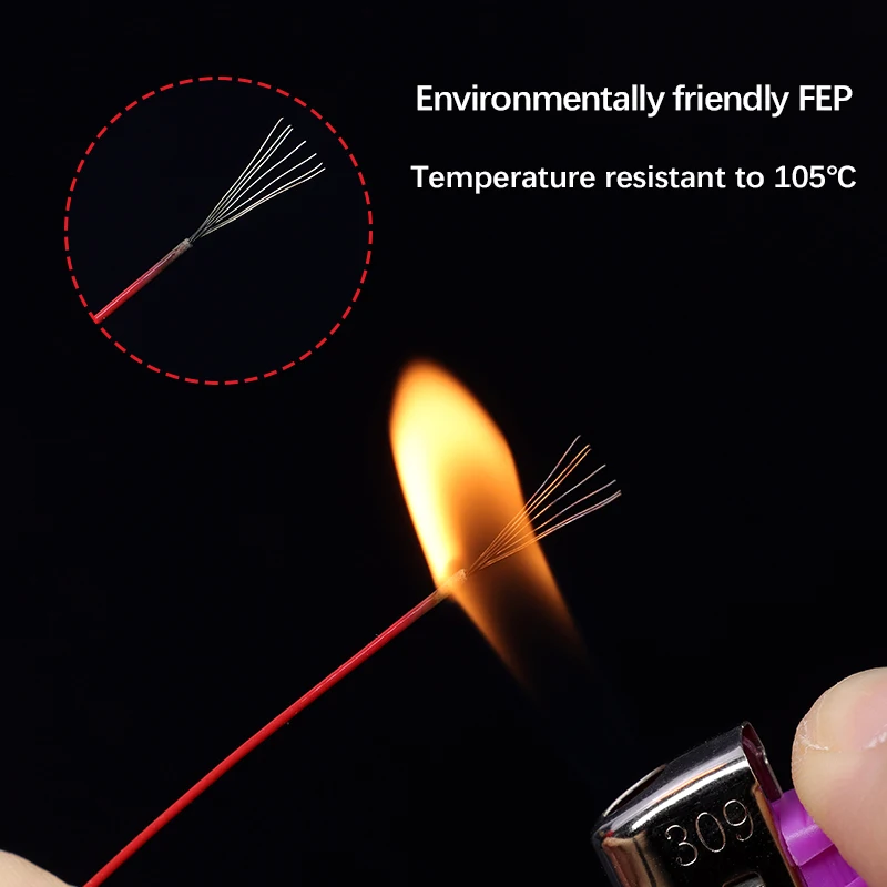 10 Colors UL10064 Ultra Fine Micro Wires FEP Insulation 26 28 30 32 34 36 40 AWG DIY High Conductivity Copper Cable for Solder
