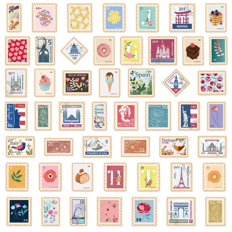 10/30/50PCS Vintage Build stempel PVC naklejka estetyczna dekoracja do scrapbookingu materiały piśmienne ręczne księgowanie przybory szkolne dla dzieci