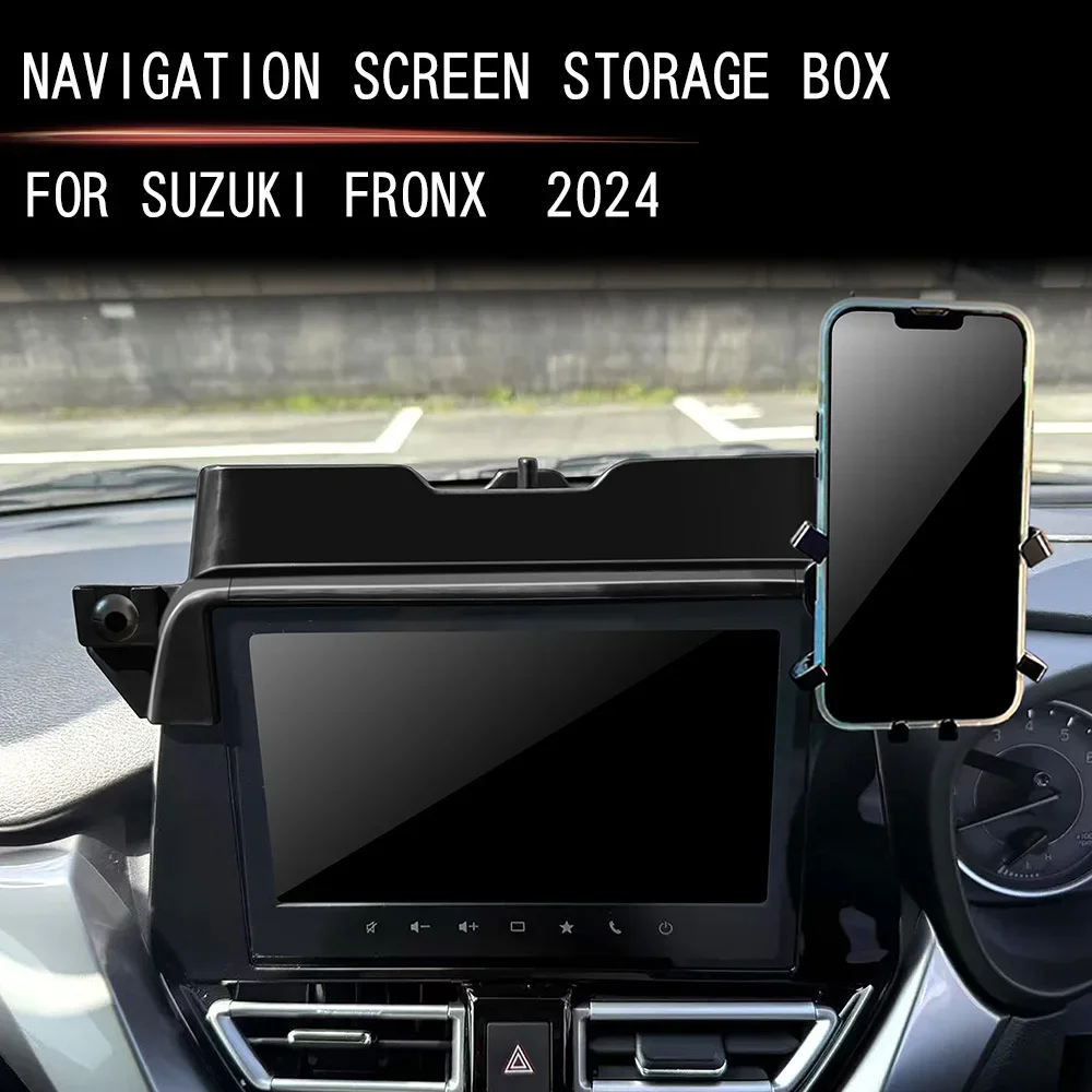 

For Suzuki Fronx WDB3S WEB3S 2024-2026 ABS Mobile Phone Holder Screen Storage Box Container Protector car Accessories