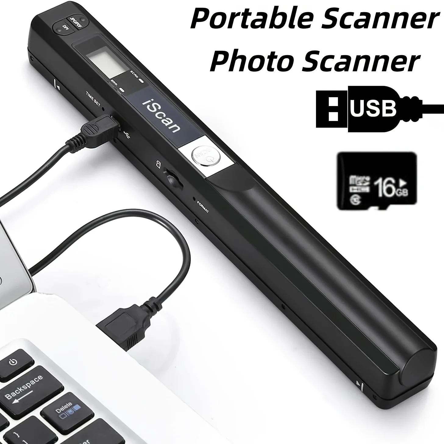 

Document scanner with 16GB memory