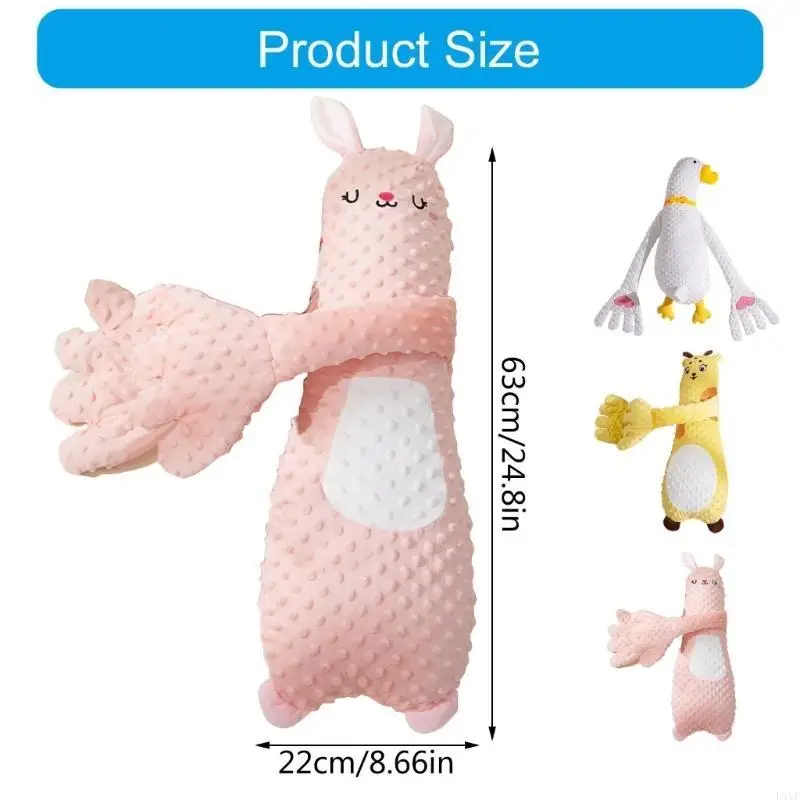 L5YF وسادة عادم الطفل لعبة اليد المهدئة الكرتون تهدئة اليد الاستلقاء النوم بمفردها منع انتفاخ البطن #6