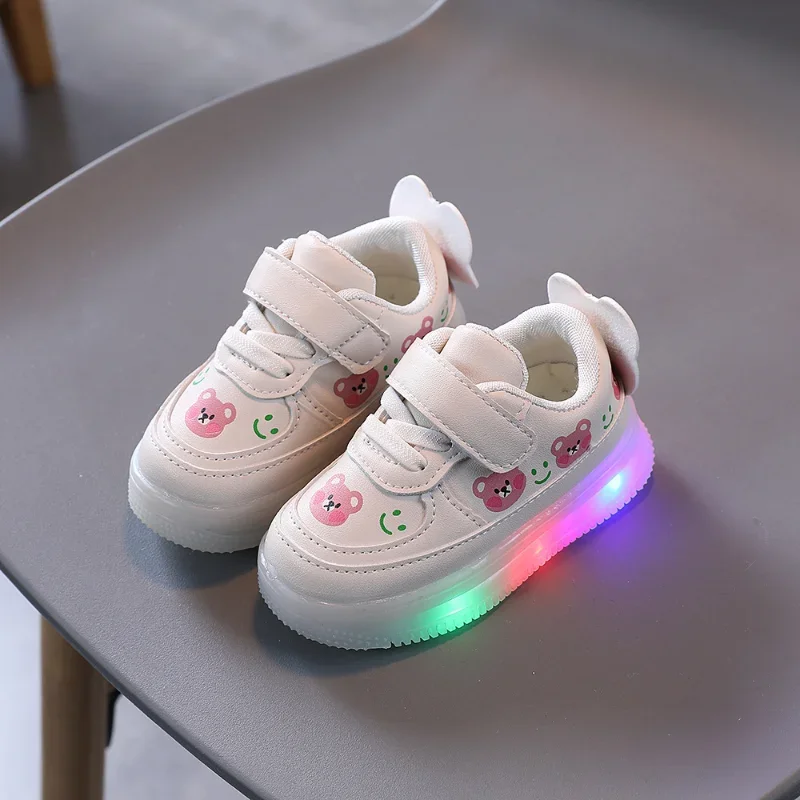 Zapatillas รองเท้าเด็กมีไฟ LED, รองเท้าสำหรับเด็กผู้หญิงเด็กผู้ชายรองเท้าผ้าใบลำลองเรืองแสงเรืองแสงได้สำหรับเด็กวัยหัดเดิน