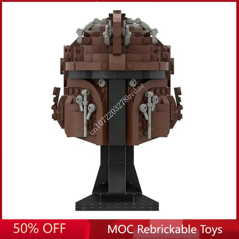 709PCS Star Plan MOC Iron Companion Hood Helmet SpaceShip Battle Model Building Block Architecture Education Assembly Model Toy