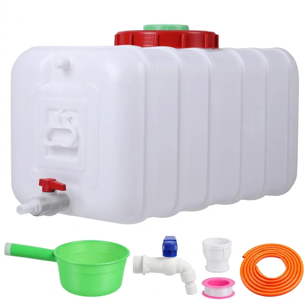 29Gallon/100L Large Water Tank,Plastic Water Bucket,Water Storage Container,Outdoor Camping Water Tank with Spigot Lid and Valve