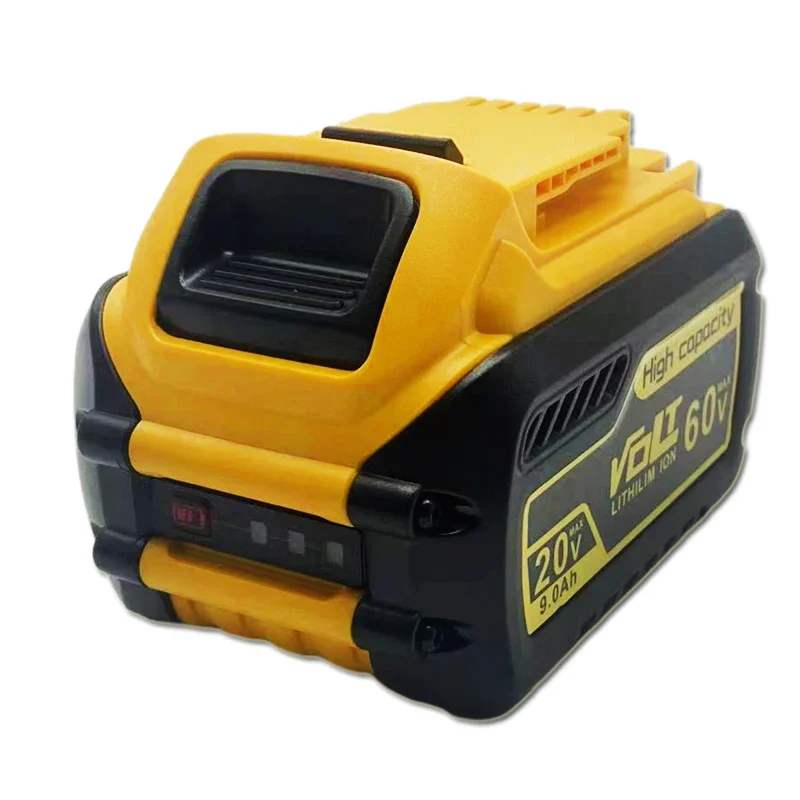 Batterie lithium-ion pour Dewalt, 20V, 60V MAX, 9,0 Ah, DCB609, DCB200, DCB201, DCB609, DCB182, DCB204