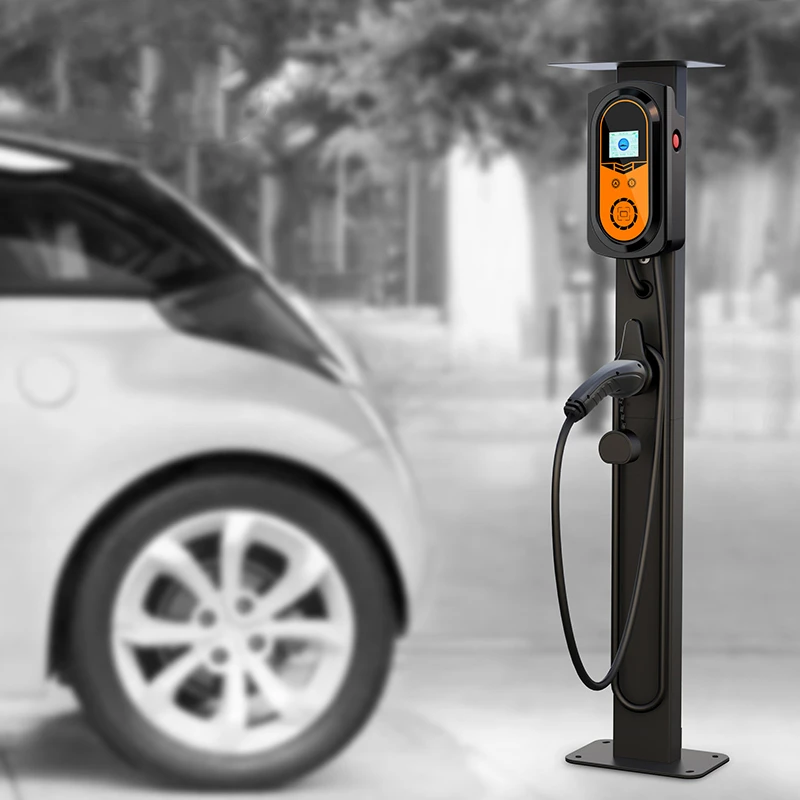 New energy electric vehicle Eurocode Eurocode charging gun plug wall-mounted charging pile with WIFI control can be swiped.