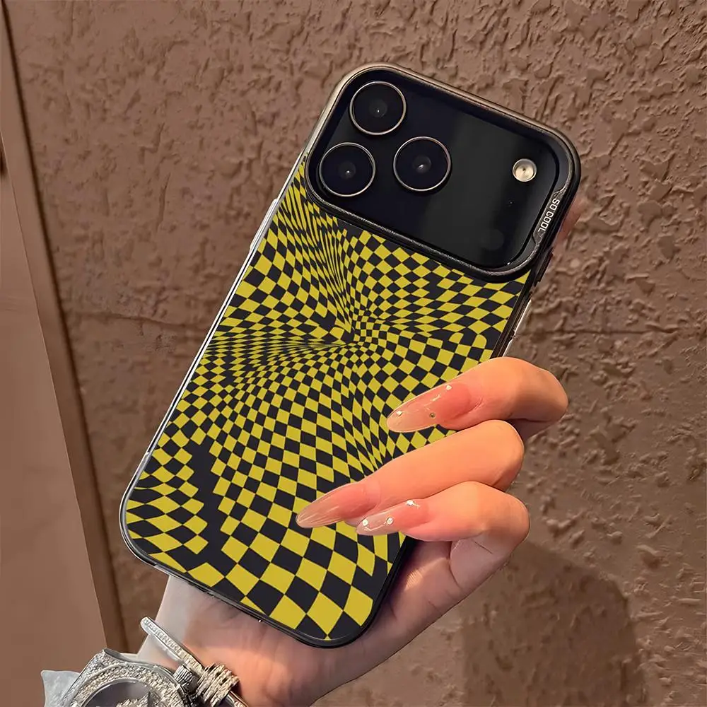 حافظة هاتف لهاتف آيفون 17 16 15 14 13 12 11 Pro Max Air متعدد الألوان ماتي ليزر معدني أورورا فوندا سباق متقلب العلم