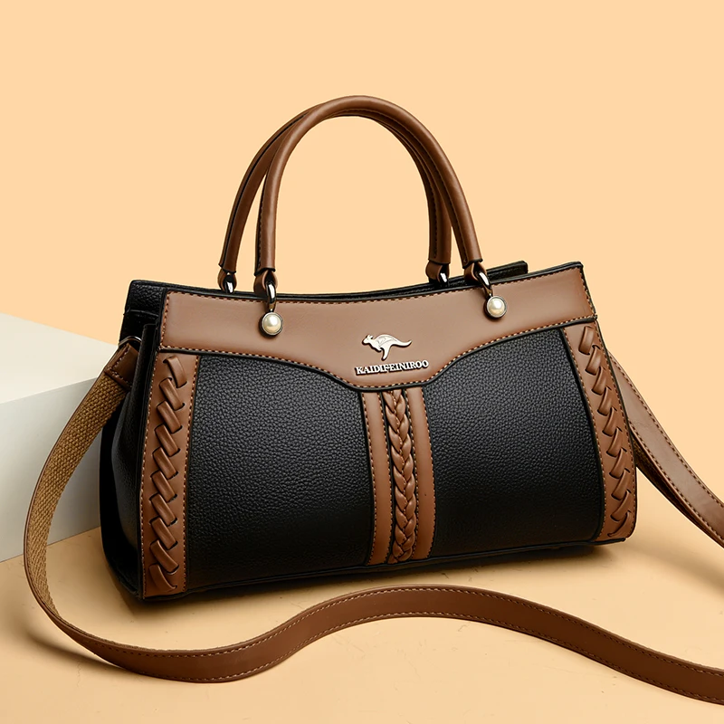 

Luxury Leather Handbags Designer Retro Crossbody bags for Women 2025 New Large Capacity Shoulder Messenger Bag Tote Bags