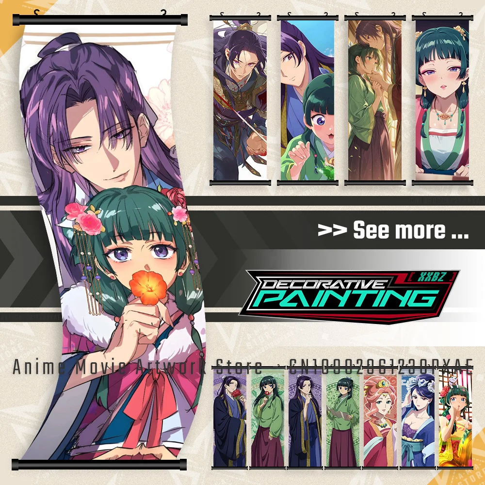 

The Apothecary Diaries Wall Art Poster Scroll Exquisite Maomao's Palace Adventures Illustrations Hanging Painting For Anime Fans