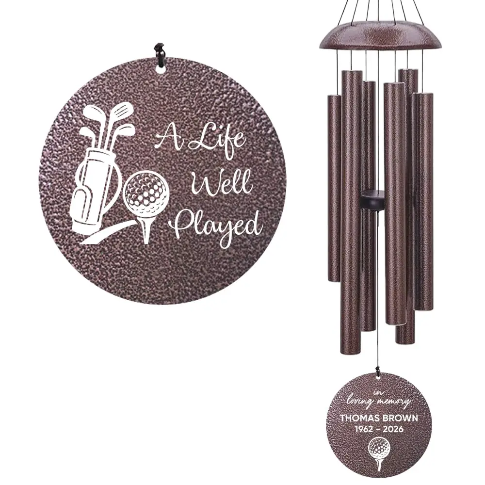 Personalized Golf Wind Chime, 
