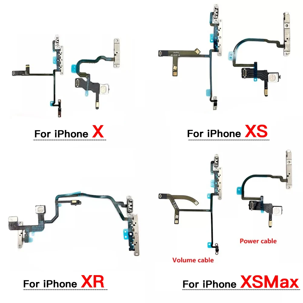 Power And Volume Button With Silent Switch  Flex Cable For iPhone X XR XS 11 12 Mini Pro Max Repair Replacement