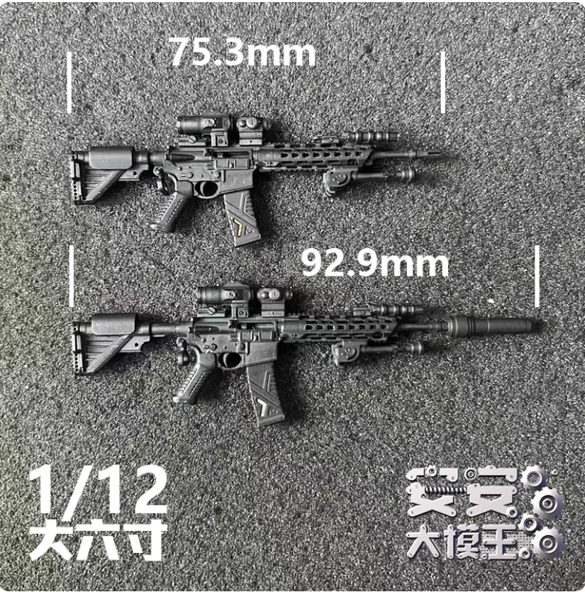 

YYDS 1/12 Scale Soldier HK416A8 Accessories Resin Model Toy For 6'' Action Figure Body In Stock
