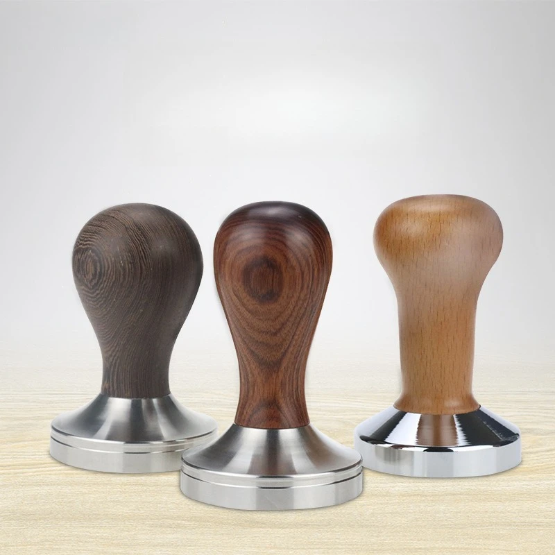 Tamper Espresso Profesional 58.5mm 51mm 57mm, Tamper Kopi Baja Tahan Karat Tugas Berat untuk Breville DeLonghi, Alat Penyegel Sempurna