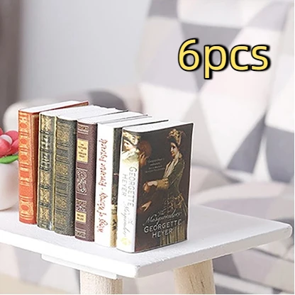 6 Stücke 1:12 Puppenhaus Miniatur Buch Comic Kleine Bücher Mini Modell Kinder Pretend Spielen Spielzeug Puppenhaus Zubehör