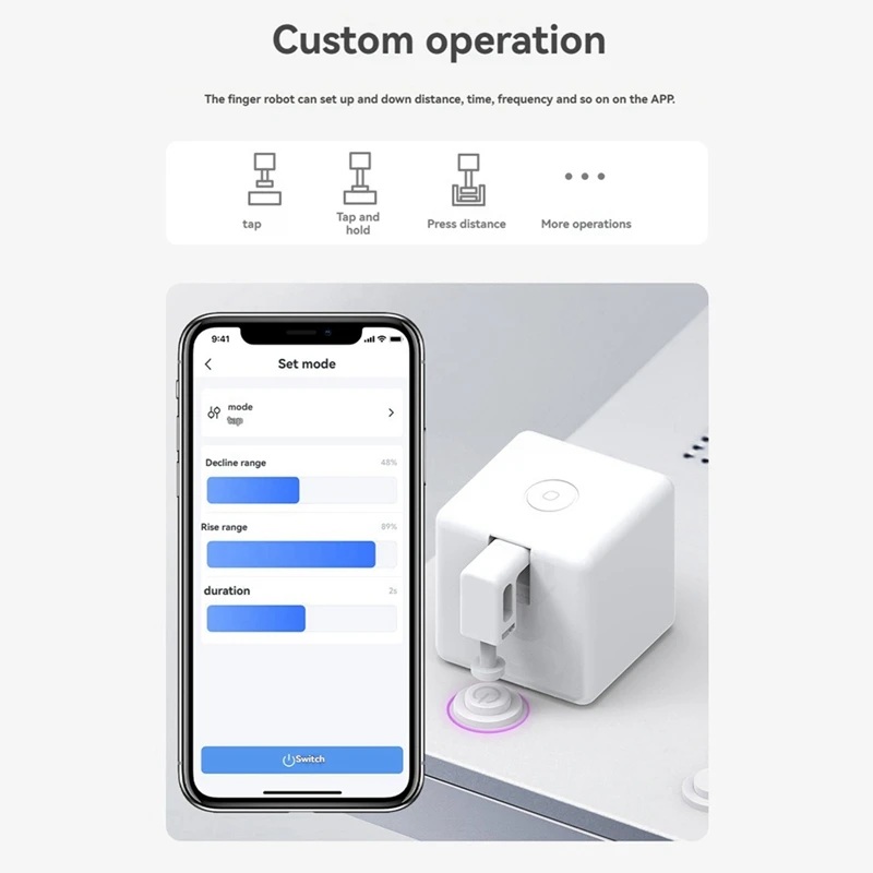 Tuya Smart Finger Robot Switch Button Pusher Bluetooth Finger Robot Work With Alexa Google Alice
