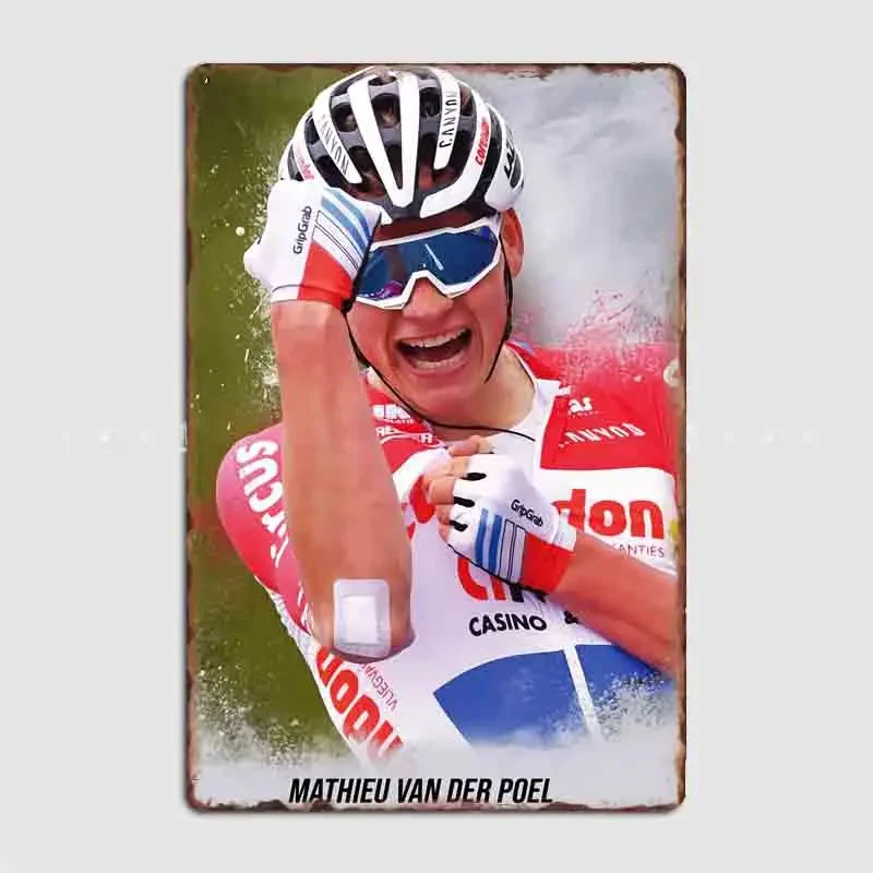 

Mathieu van der Poel Bicycle Motocross Racer Metal Sign Poster Garage Living Room Cinema Living Custom Tin Vintage Home Decor