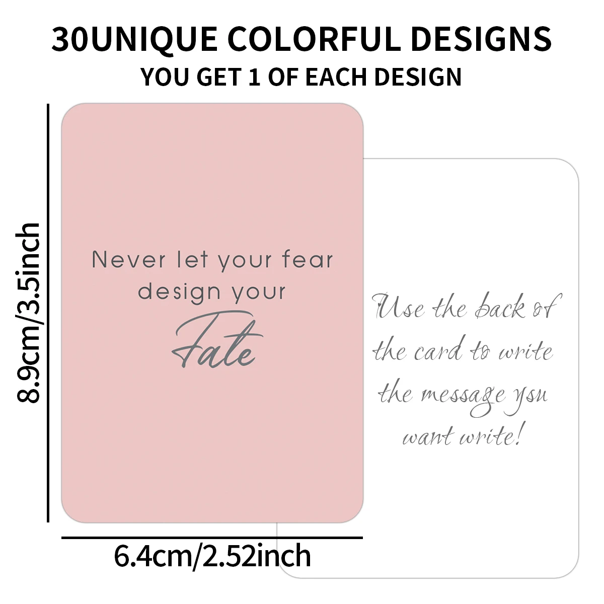30 biglietti con citazione motivazionale ispiratrice per regali di compleanno, forniture per ufficio, prodotti per la stampa, accessori per fiori aziendali