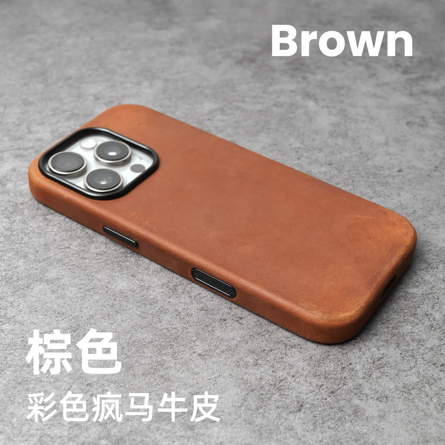 YMW Scratc Crazy Horse lederen tas voor iPhone 17 16 15 Pro Max magnetische PULL-UP koeienhuid telefoonhoes