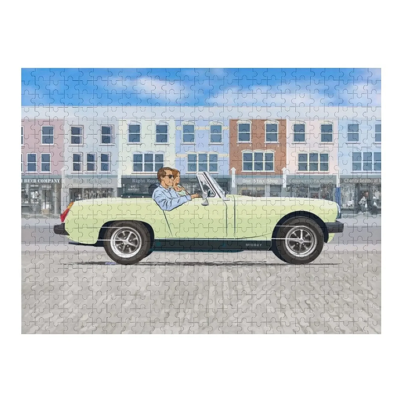 

Chartreuse coloured Midget 1500 with rubber bumpers Jigsaw Puzzle Custom Christmas Toys Iq Custom Wooden Gift Puzzle