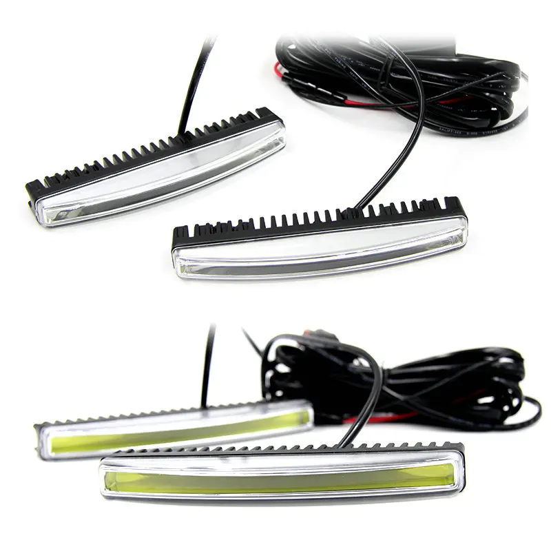 

2 шт./компл. автомобильные COB светодиодные дневные ходовые огни универсальные DRL водонепроницаемые противотуманные фары высокой яркости авто дневные фары аксессуары