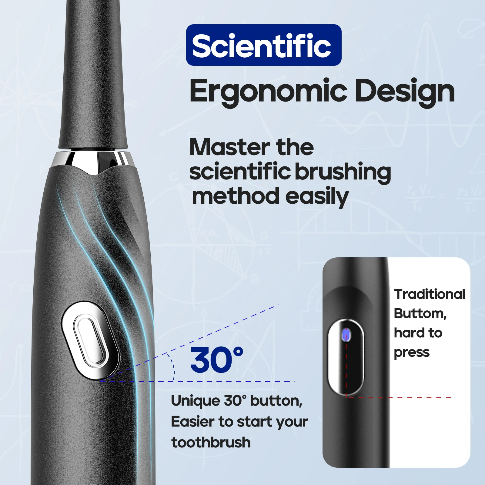 Seago Electric Toothbrush with 10 Brush Heads Travel Box and Toothbrush Holder Rechargeable Power Toothbrush Gift for Family