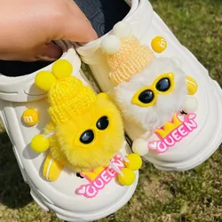 Encantos Furball para sapatos DIY, linda fivela de sapato de jardim, novo pacote, moda para meninas, presente infantil, adorável, fofo, 2024