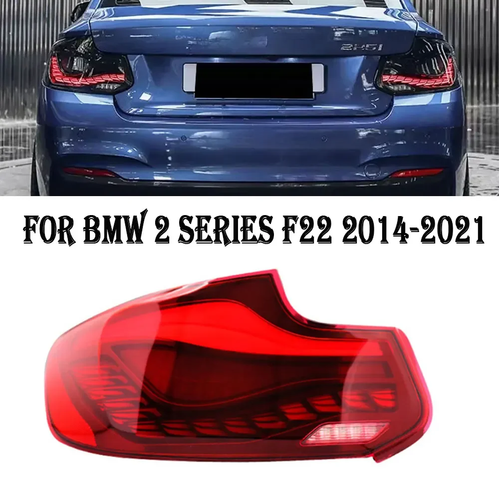 أضواء خلفية السيارة لسيارات BMW 2 Series F22 F23 M2 F87 M2C 2014 ‐ 2021 زوج أحمر LED ضوء خلفي مصباح سطوع عالية عدسة مقاوم للماء #1